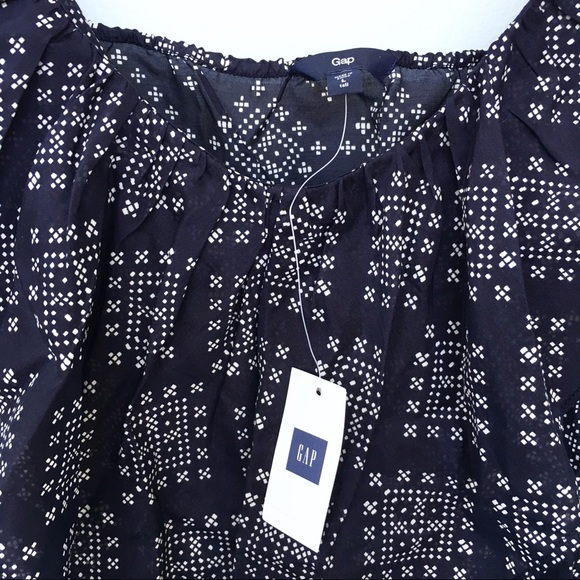 NWT GAP Ruffled Cami in Navy - Size L Tall - Picture 5 of 8